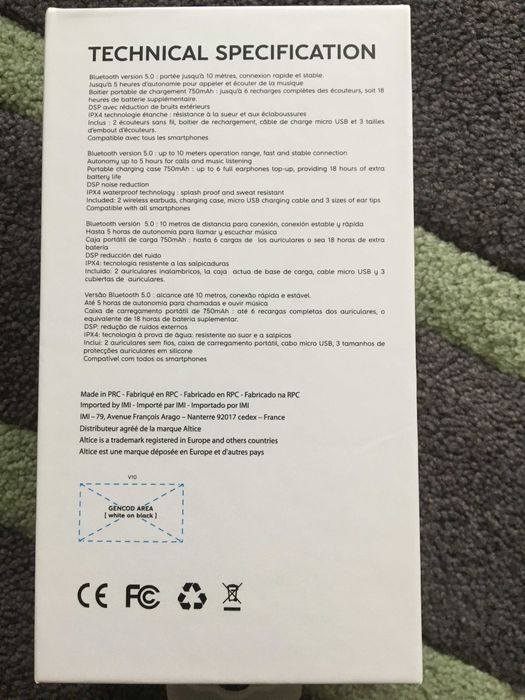 Fones sem fio (Bluetoth Wireless Earphones)