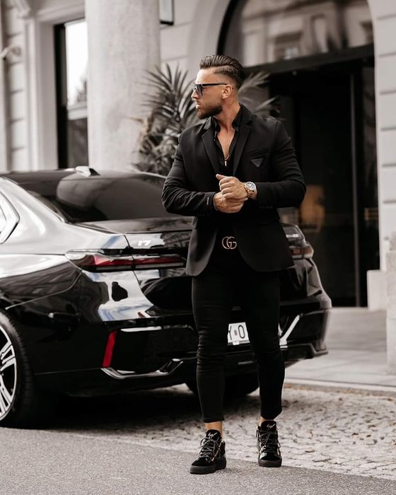 Marynarka męska Olavoga Pionier M czarne premium polska