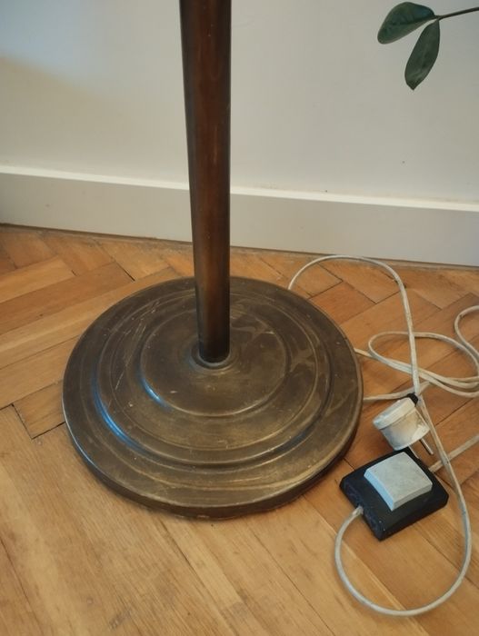 Mosiężna lampa podłogowa Hollywood Regency 6 punktów świetlnych Oryginał