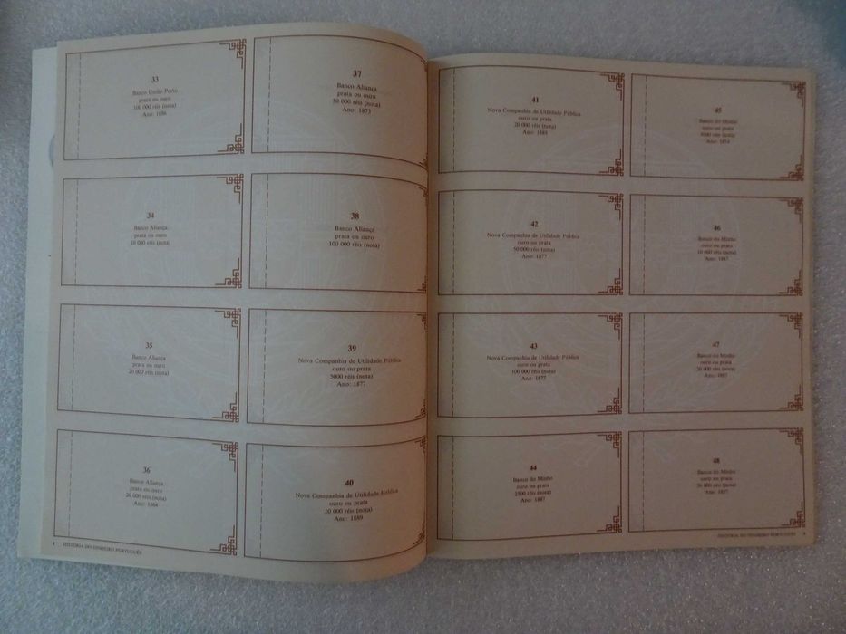 Caderneta de cromos vazia - Europer - História do Dinheiro Português -