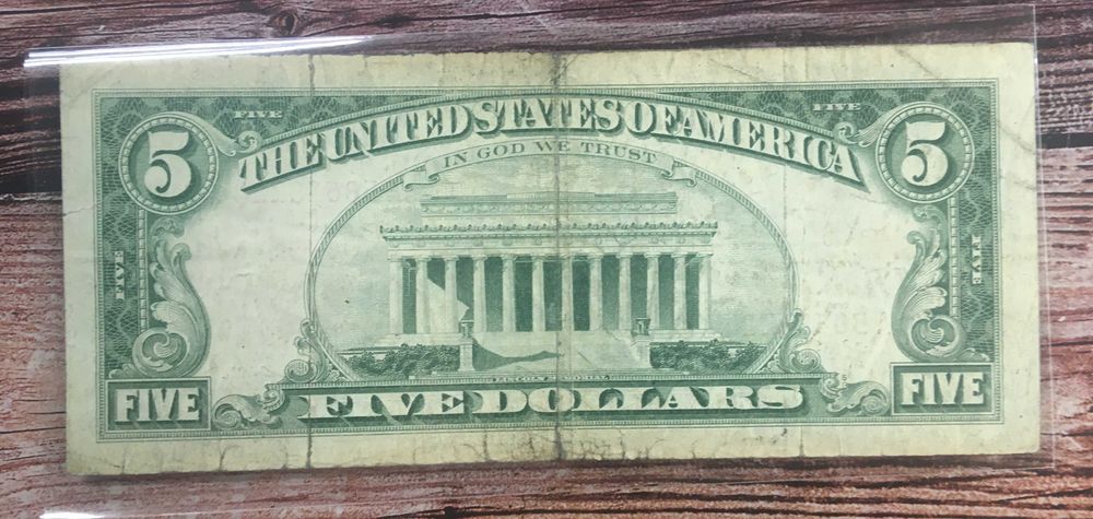 5 dolarów 1963 rok - czerwona pieczęć - stan VF - #2
