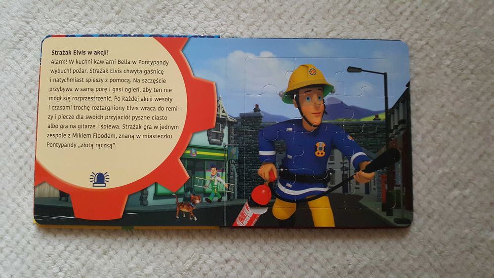Książka z puzzlami Strażak Sam, 12 elementów