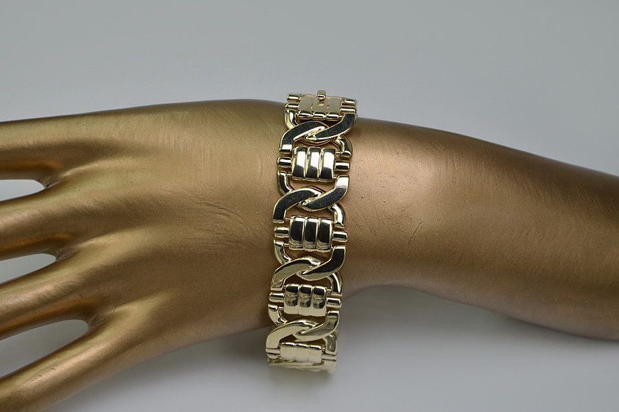 Złota bransoleta 70g żółte złoto 14K PRZEPIĘKNA -Tanio! cb199y K