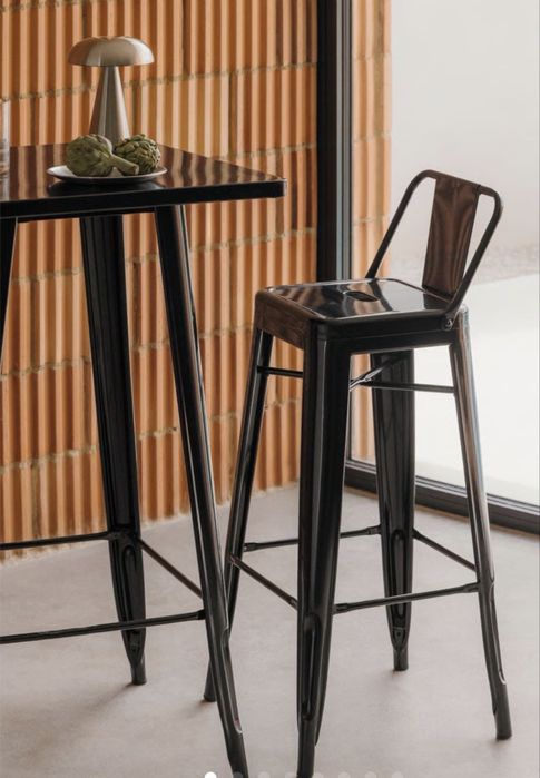 Pack 3 bancos altos com encosto