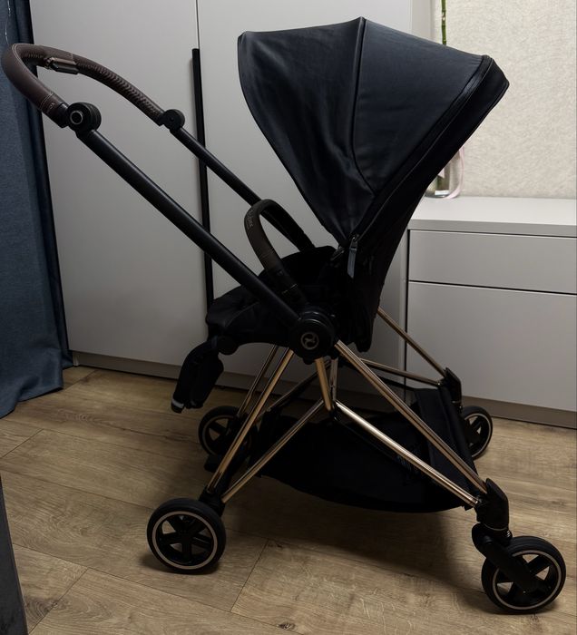 Коляска Cybex Mios 4.0 Rose Gold 2025 Platinum Premium Black