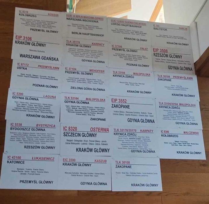 PKP plastikowe tablice relacyjne