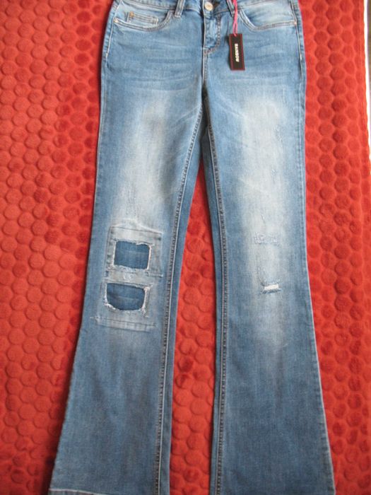 Spodnie - damskie - jeans - 34 XS - biodra 90+ cm Nowe Rainbow