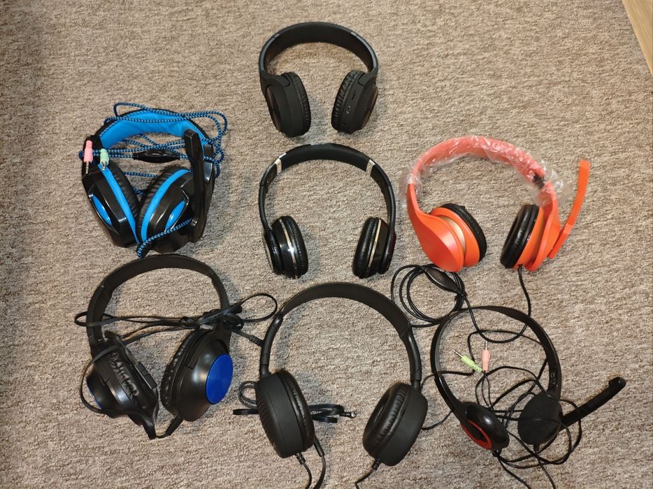 Наушники проводные беспроводные игровые с микрофоном опт