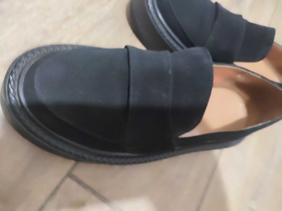 Туфлі мокасіни 38 розмір лофери натуральний замш