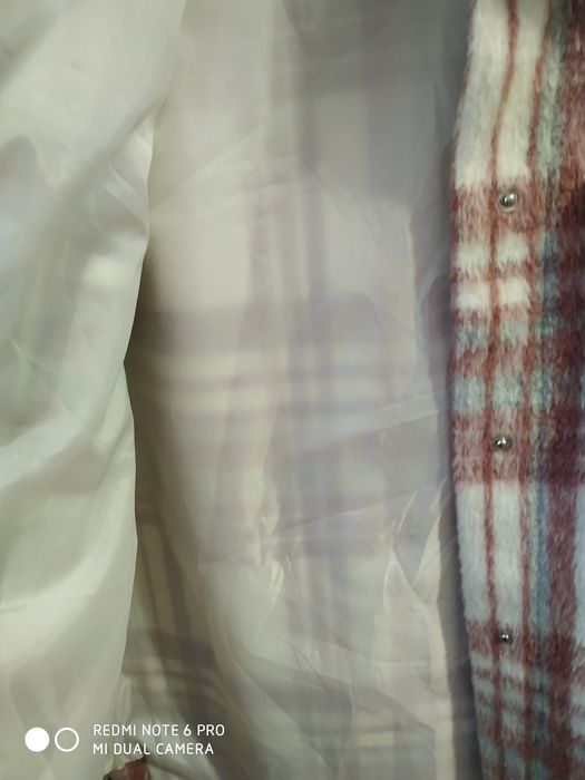 Рубашка в клетку теплая женская одежда 44-46размер