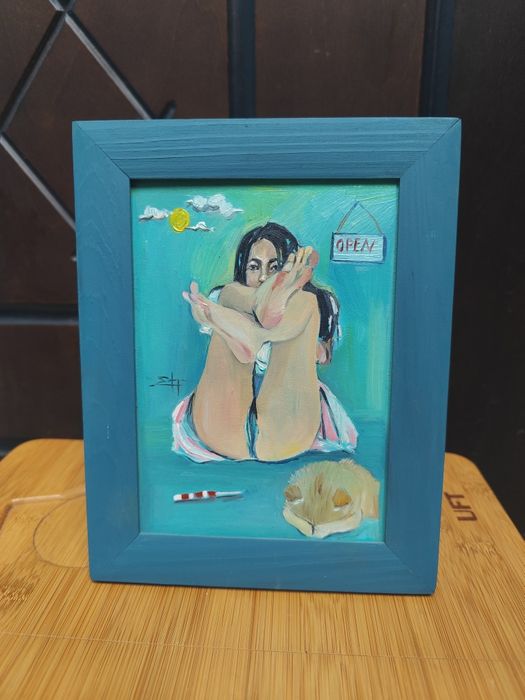 Картина украинской художницы с подписью ню арт