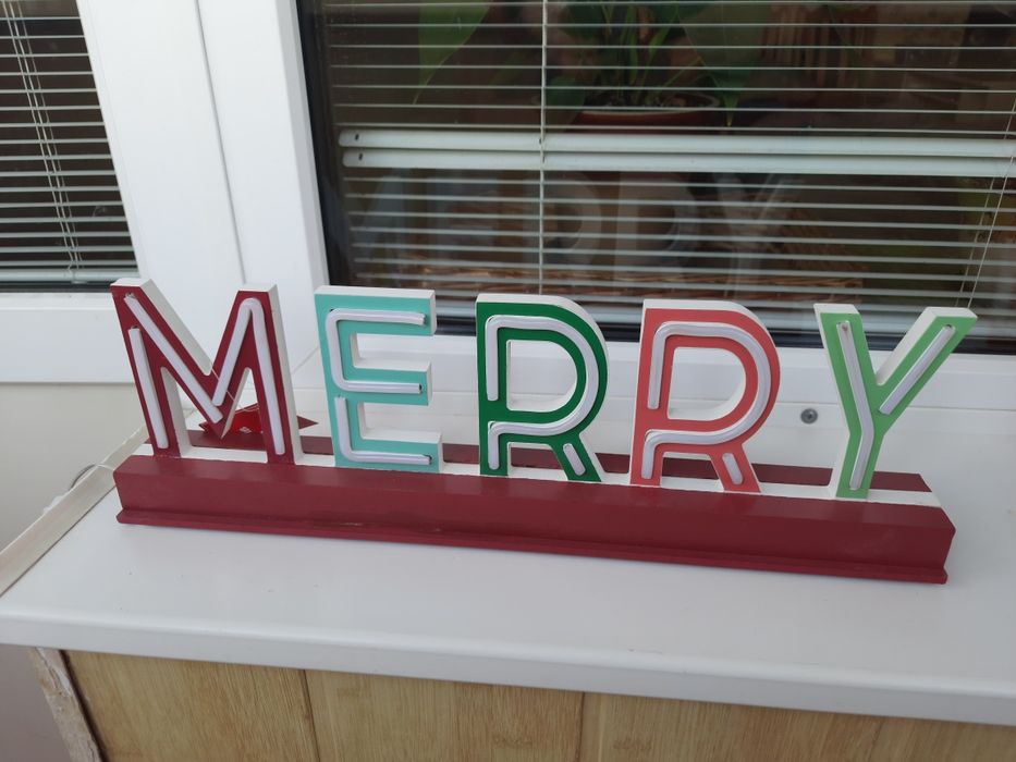 Неонова вивіска лампа знак нова Merry Щаслива