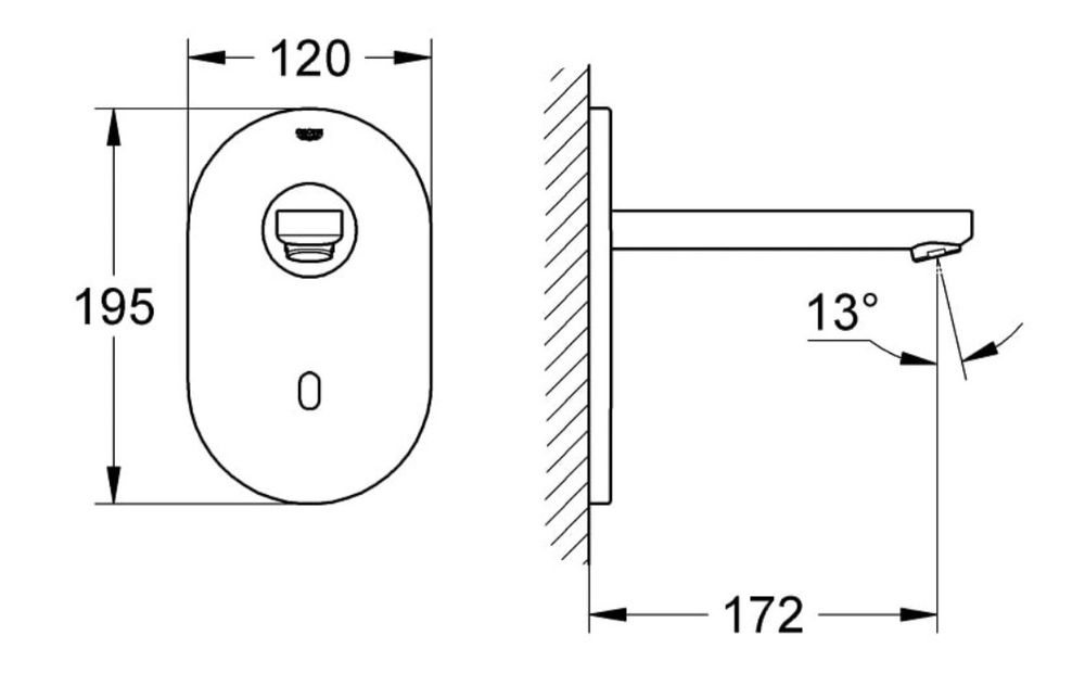 Grohe Euroeco CE bateria podtynkowa na podczerwien