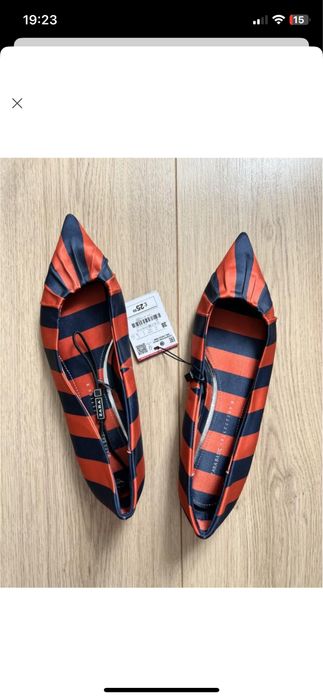 Полосатые туфли zara
