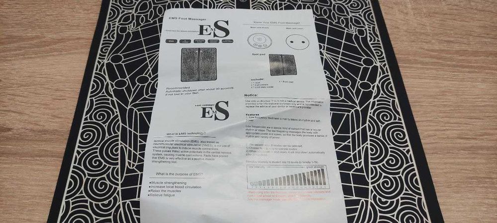 Электрический мини массажный коврик для ног EMS Foot Massager
