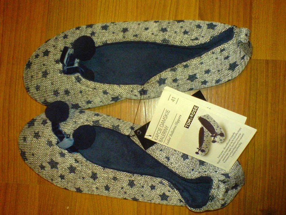 Kapcie Damskie Baleriny roz.41 materiałdopasowuje się dokształtu stopy