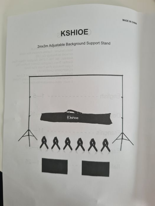 Statyw tło do zdjęć tło 2x3m nowy OUTLET