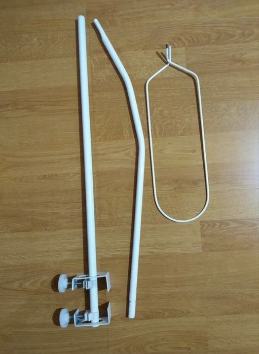 Балдахін білий на ліжечки та + тримач універсальний