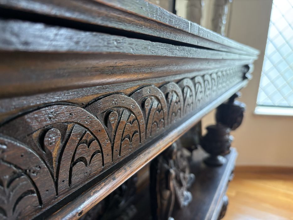 Movel raro - antiguidade - movel estante antigo esculpido à mao