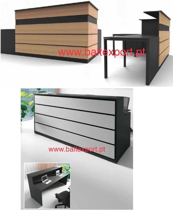 Balcão Recepção Reto / Balcão Receção Curvo Varias Medida /Tampos Novo