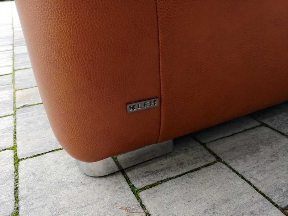 Fotele skóra naturalna KLER z funkcją relax rozkładane elektrycznie