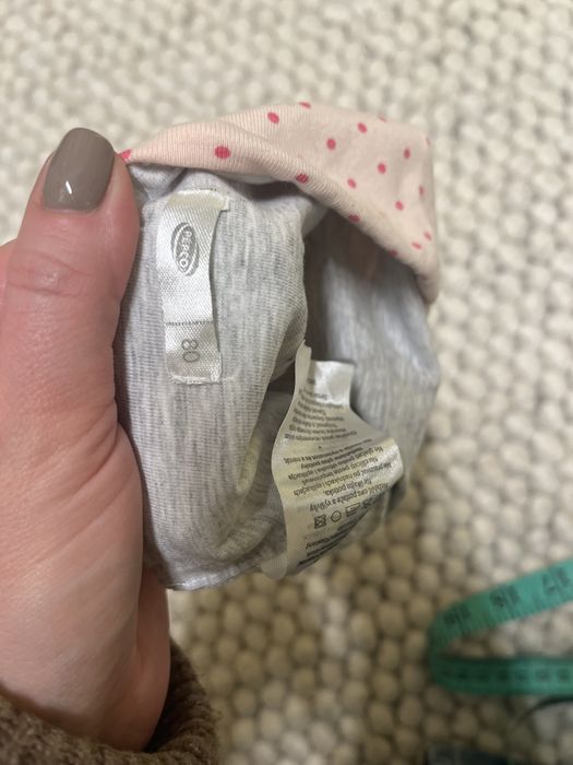 Czapka bawełniana modna rozowa 80 9/12m wygodna