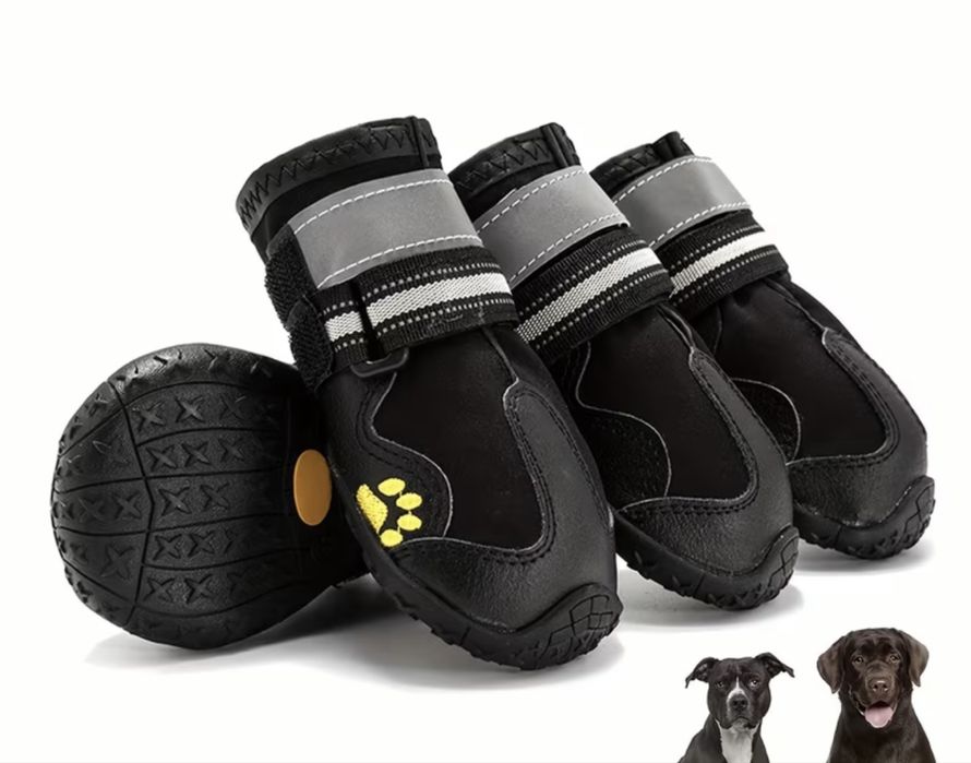 Buty dla średniego lub dużego psa antypoślizgowe trekkingowe