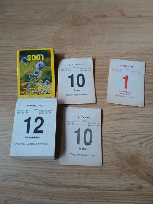 Kartka z kalendarza 2001  25 lat minęło urodziny rocznica