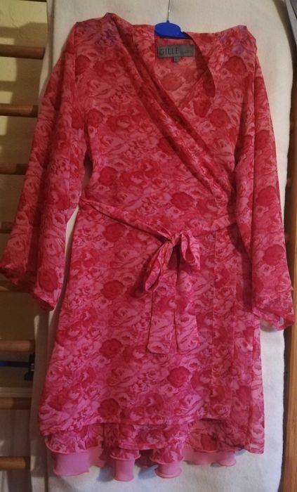 Koszulka nocna ze szlafrokiem Gille Classic L motyw róże