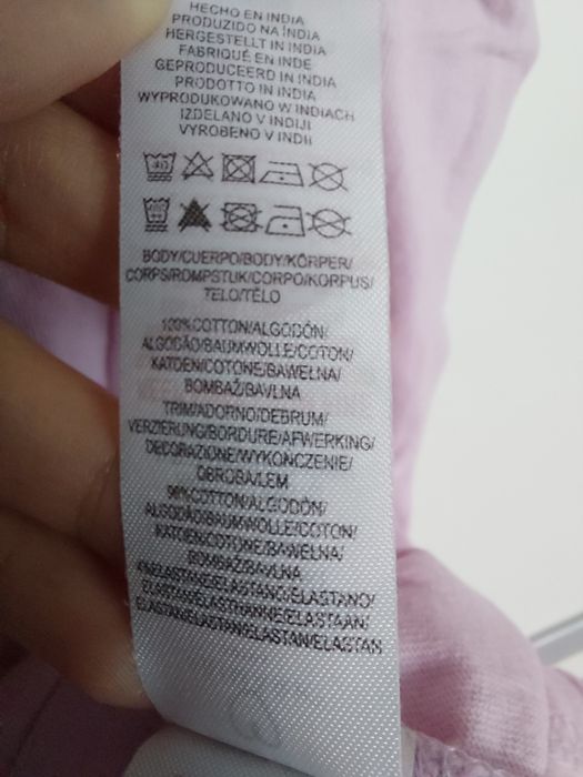 Top koszulka bluzka fioletowa ananas bawełna 134 8 9 lat primark