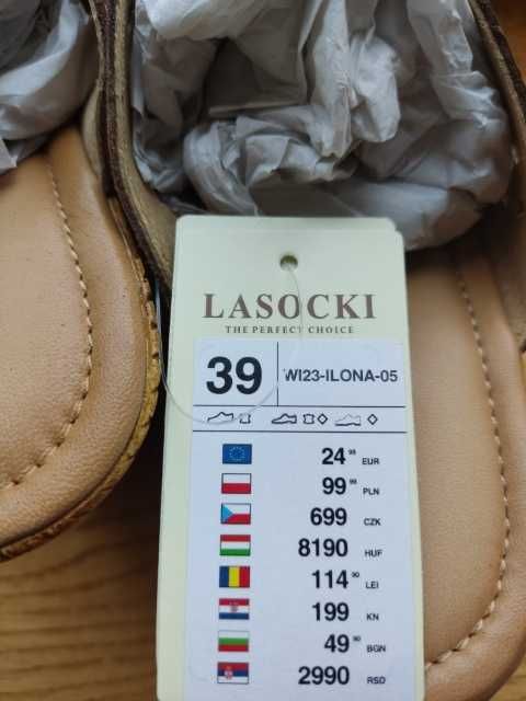 Nowe klapki Lasocki rozm.39