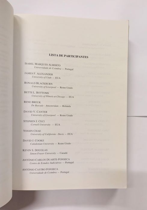 Psicologia Forense, de António Castro Fonseca