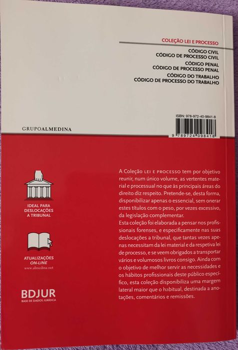 Código do trabalho e código de processo do trabalho