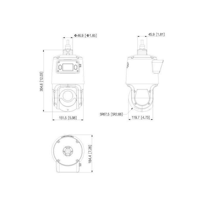 Dahua SDT4E425-4F-GB-A-PV1-0400 Kamera Obrotowa 2x4Mpx 25x Zoom