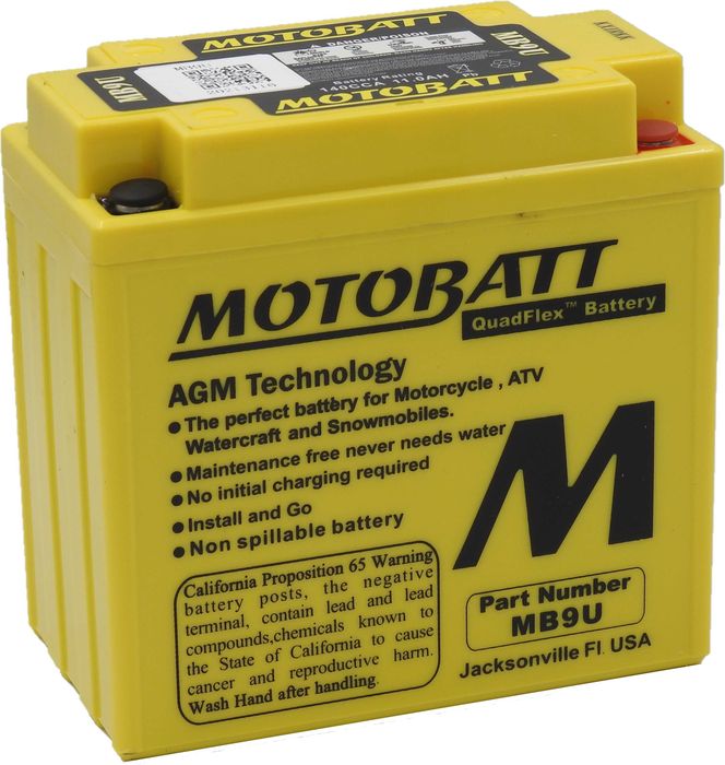 Akumulator motocyklowy MOTOBATT 12V 11Ah 165A MB9U 12N9-4B-1