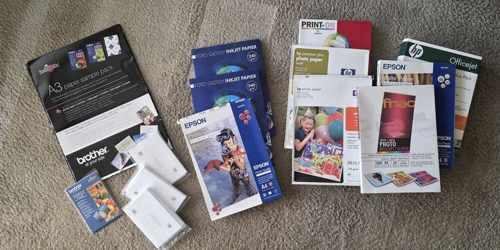 Conjunto de Papel Fotográfica para Impressora