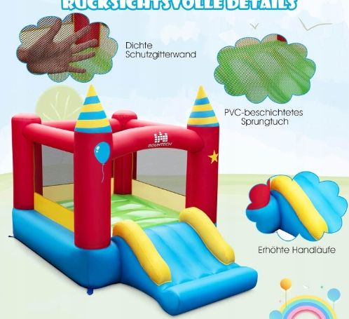 Nadmuchiwany zamek COSTWAY NP12405DE + mocna dmuchawa 550W