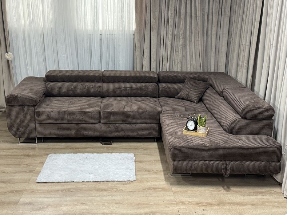 Nowy Narożnik U 350x200 Funkcja Spania Meble Sofa Kanapa Rogówka