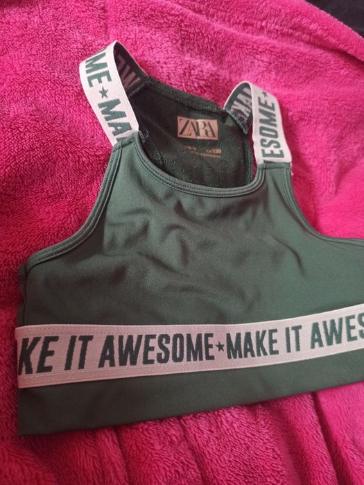 Top sprtowy, Zara, crop top, bluzka