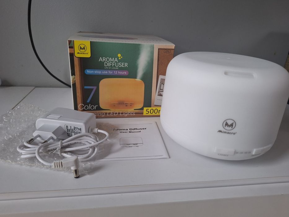 Nowy 500ML nawilżacz powietrza dyfuzor olejków eterycznych LED