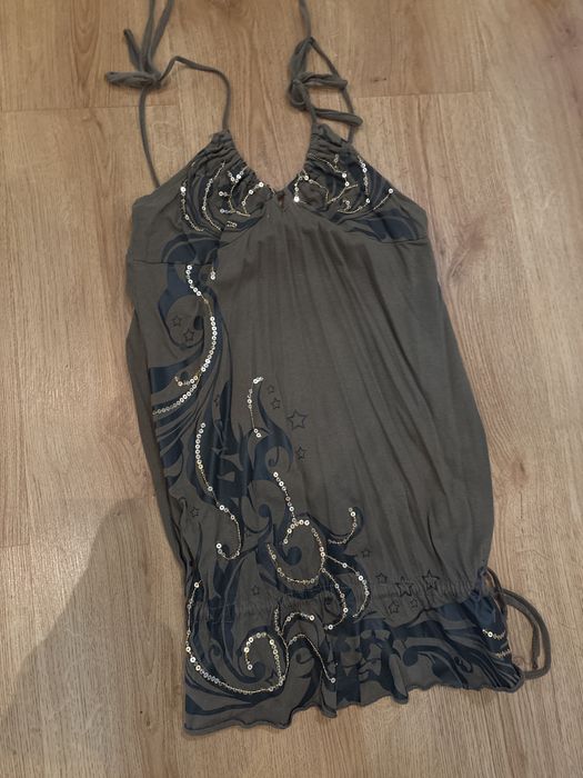 Bluzka damska M zielona cekiny