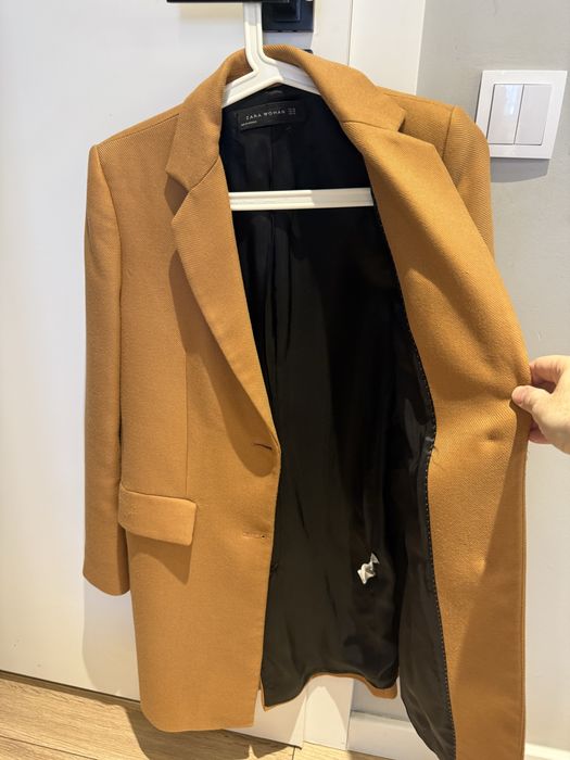 Plaszcz ZARA, camel, brazowy, XS