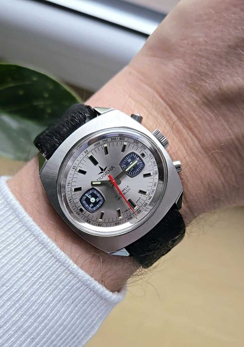Dugena Chronograph Valjoux 7733, z lat 70tych w stanie MINT Vintage