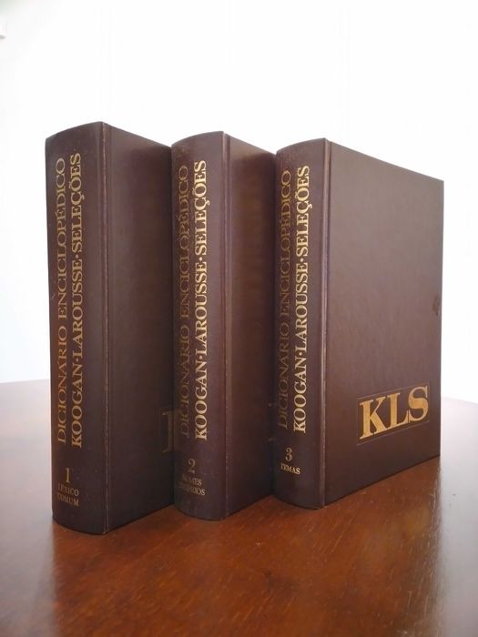 Dicionário Enciclopédico Koogan Larousse, três volumes