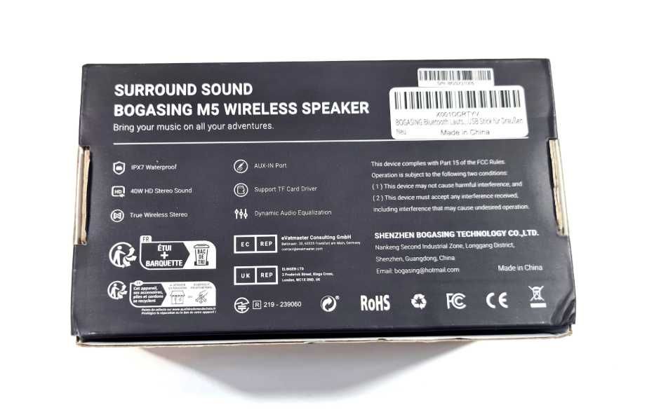 Bogasing głośnik bluetooth M5  40 W