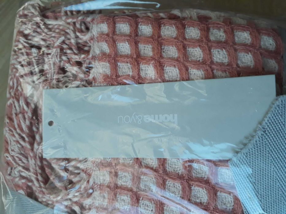 Pled koc Home&You Cosare red medium łososiowy - brudny róż 130x170