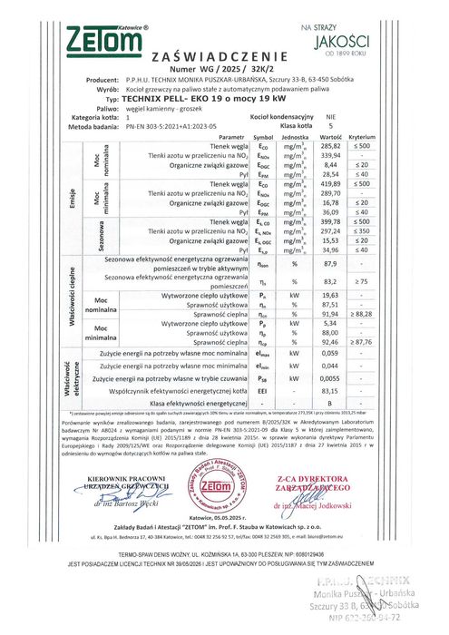 PELLET 5KLASA ekoGroszek! Kocioł Piec 19KW 140-190m2 dostawa 0zł!