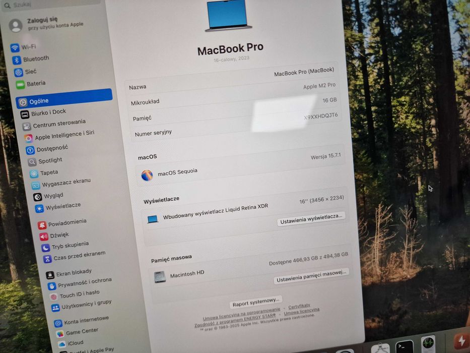 Macbook PRO 16 2023/ M2 PRO/ 16GB DDR5/ 512GB/ 15 cykli! Grade A