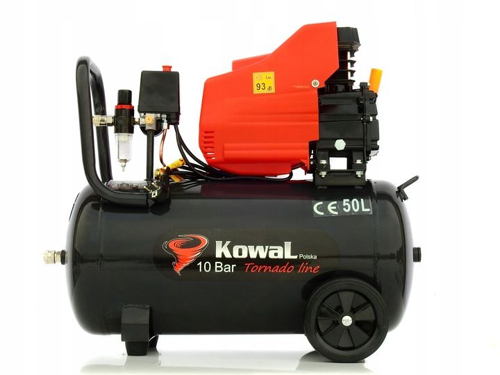 Profesjonalny 10bar Kompresor 50l Olejowy Tłokowy Sprężarka Pompa Powi