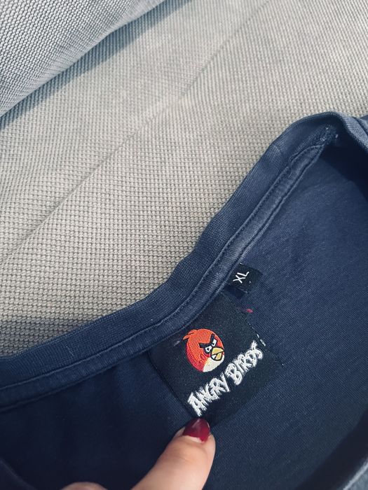 Granatowy t-shirt meski rozm XL angry birds